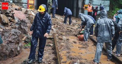 सोमवारच्या भूस्खलनानंतर पुणे-लोणावळा रेल्वे मार्ग पूर्ववत करण्याचे काम सुरू आहे